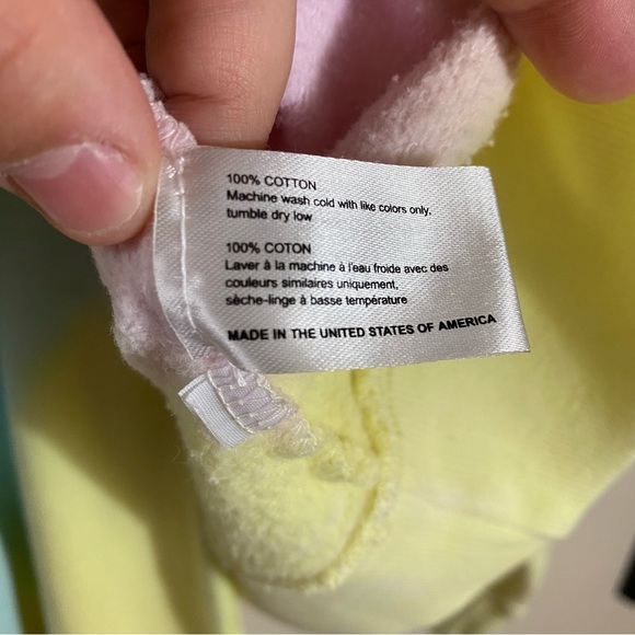 Frankies Bikinis Burl sweatshirt jogger set in rainbow sherbert tie dye sz small - Picture 8 of 11